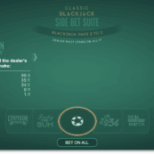 Classic Blackjack Side Bet Suite Switch Studios žaidimo eiga