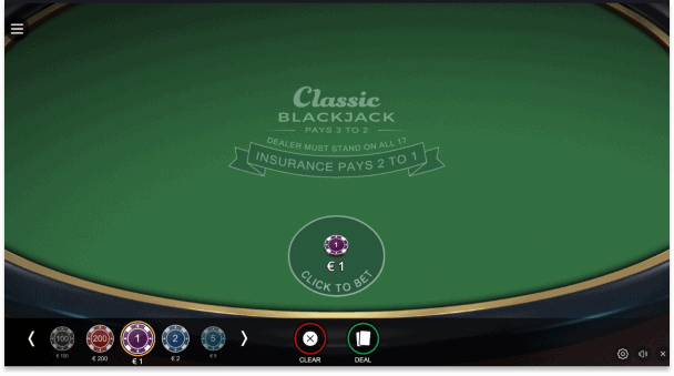 Žaisti dabar - Classic Blackjack (6 Deck)