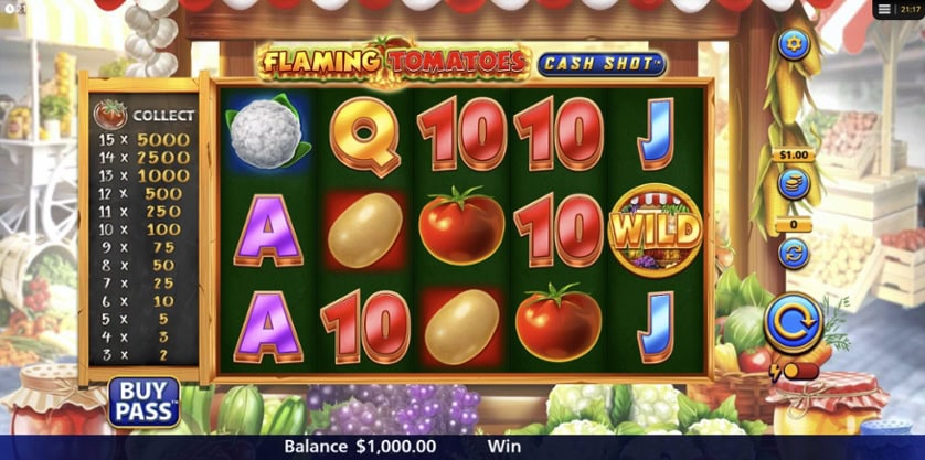 Žaisti dabar - Flaming Tomatoes Cash Shot