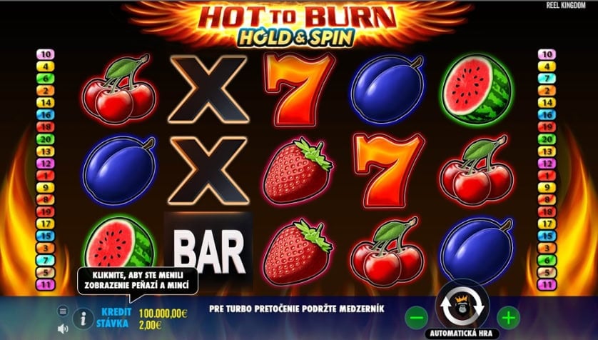 Žaisti dabar - Hot to Burn Hold and Spin