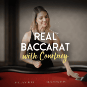 Real Baccarat with Courtney Real Dealer Studios logo