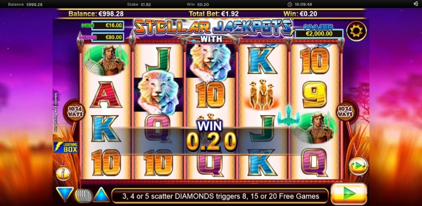 Žaisti dabar - Stellar Jackpots with Silver Lion