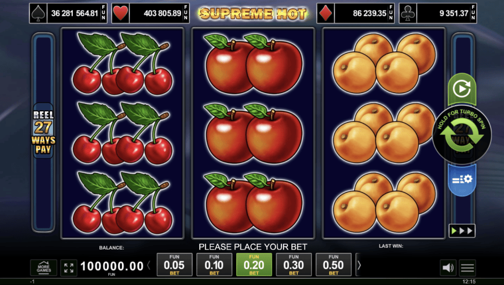 Supreme Hot Slot demo