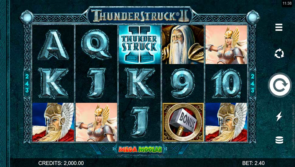 Žaisti dabar - Thunderstruck II Mega Moolah