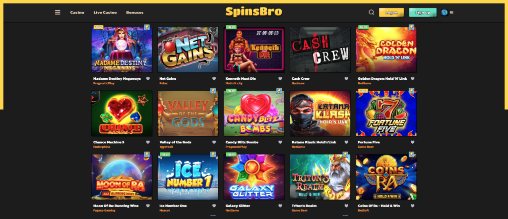 SpinsBro Casino lošimo automatai