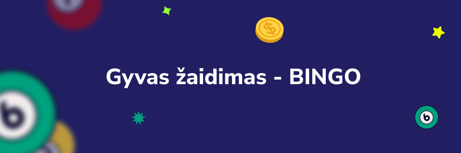  Gyvas žaidimas - BINGO -  reklaminis skydelis

