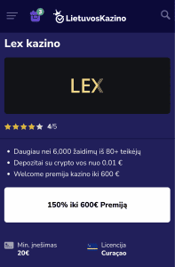 Užsukite į Lex per mūsų nuorodą