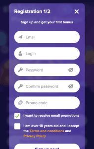Pradėkite registracijos procesą