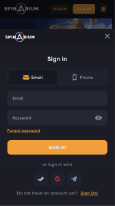 Pradėkite registraciją su SIGN UP