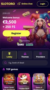 Spauskite ant čia esančios Slotoro nuorodos