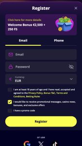 Pradėkite registraciją