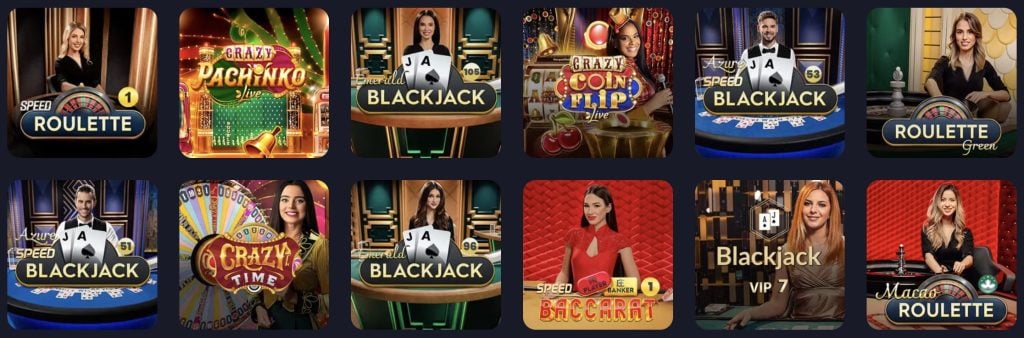 VOX Casino Live casino žaidimai