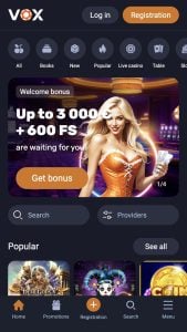 Spauskite ant mūsų svetainėje esančios VOX Casino nuorodos