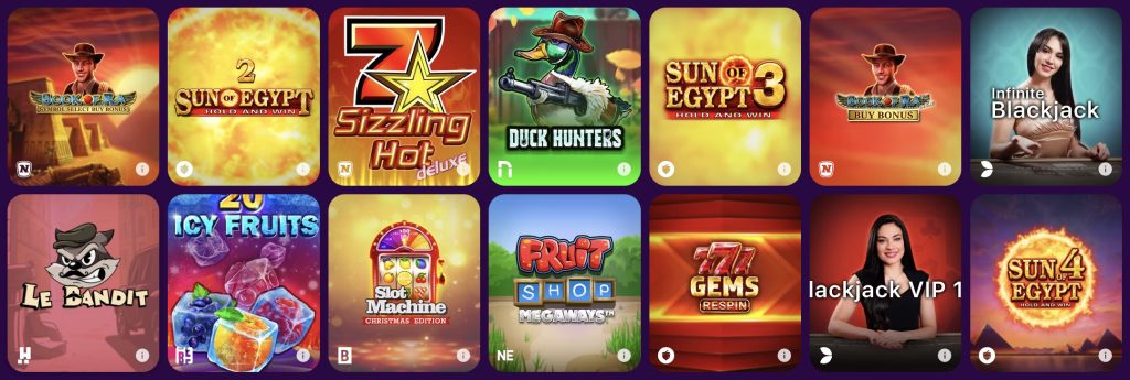 Fantasino Casino žaidimai