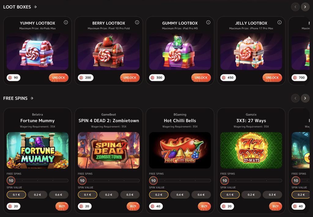 Iris Casino - Bonus store