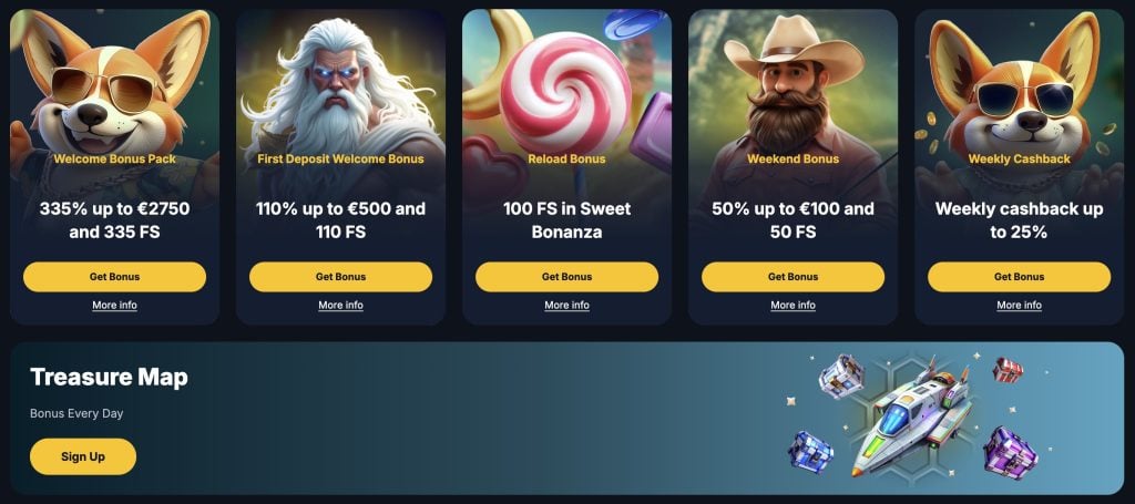EgoGames Casino premijos, bonusai, nemokami sukimai ir kiti pasiūlymai