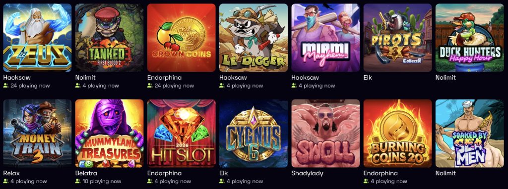 Immerion Casino žaidimai