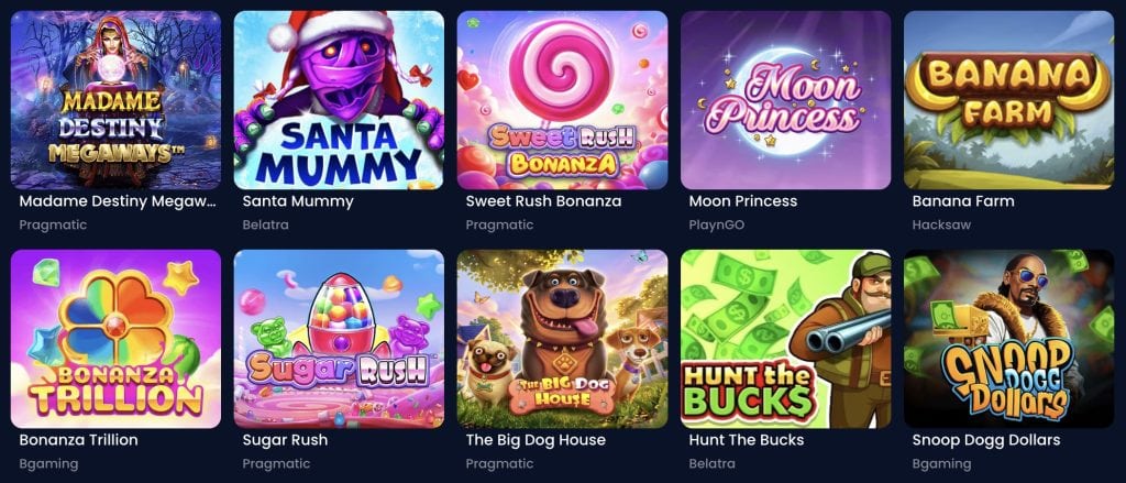 RollCasino žaidimai